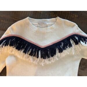 English Factory Fringe Western rodeo sweater No internal Tag MD Cream